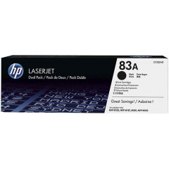 HP 83A (CF283AD) 2-Pack Original LaserJet Black Toner Cartridges (2 X 1500 Pages)