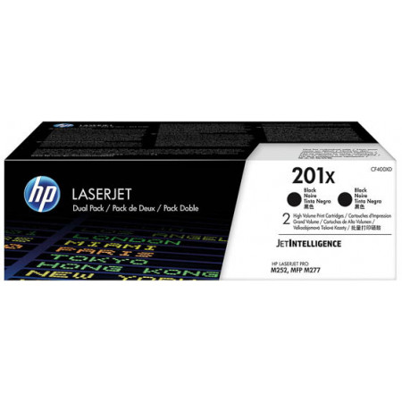 HP 201X (2-Toner Pack) BLACK High Capacity Original LaserJet Toner Cartridges (2 X 2.800 Pages)