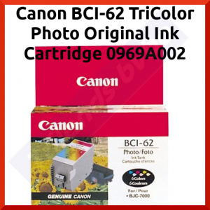 Canon BCI-62 TriColor Photo Original Ink Cartridge 0969A002 (220 Prints)