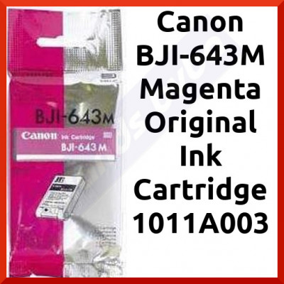 Canon BJI-643M Magenta Original Ink Cartridge (29 ML)