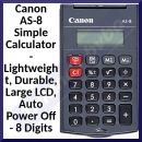 Canon AS-8 Pocket LCD Calculator 4598B003