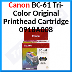 Canon BC-61 Tri-Color Original Printhead Cartridge 0918A008 for Canon BJC-7000, BJC-7100, BJC-8000, BJC-8100, BJC-8200