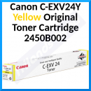 Canon C-EXV24Y Yellow Original Toner Cartridge 2450B002 (9500 Pages) for Canon ImageRunner IR-5800C, IR-5800CN, IR-5870C, IR-5870CN, IR-5880C, IR-5880Ci, IR-6800C, IR-6800CN, IR-6870C, IR-6870Ci, IR-6880C, IR-6880C