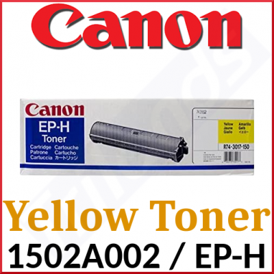Canon EP-H Yellow High Capacity Original Toner Cartridge 1502A002 (4000 Pages) for Canon CLBP-360, Apple Color LaserWriter 12/600, 12/660, Lexmark Optra C Pro, DEC ColorWriter LSR-2000, IBM CNP Color Printer