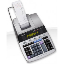 Canon MP1411-LTSC Printing Calculator - Dual Color Print - Dot Matrix - 4.3 lps - 103.94 mm - 12 Digits - AC Supply/Battery Powered - Metallic Silver