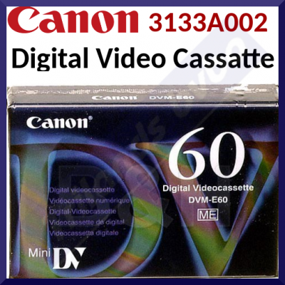 Canon DV-ME60 Mini DV Digital Video Tape 3133A002 - 60 / 90 Minutes (SP60 / LP90) Cassette