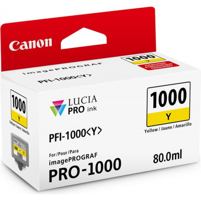 Canon PFI-1000Y YELLOW Original Ink Tank Cartridge (80 ml)