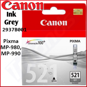Canon CLI-521GY GREY Original Ink Cartridge 2937B001 (9 Ml.)