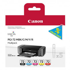 Canon PGI-72 PBKPCPGYPMCO (5-Pack) Photo Black / Photo Cyan / Photo Grey / Photo Magenta / Chrome Optimizer Original Ink Cartridges 6403B007 for Pixma Pro10