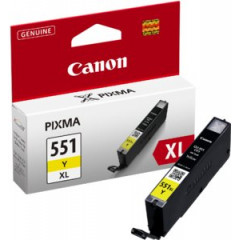 Canon CLI-551Y Yellow Original Ink Cartridge 6511B001 (7 Ml.) for Canon Pixma iP7250, IP8750, MG5450, MG5550, MG5650, MG5655, MG6350, MG6450, MG6650, MG7150, MG7550, MX725, MX925