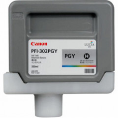 Canon PFI-302PGY Photo Grey Ink - 330 Ml. Cartridge - for IPF8100, IPF8100s, IPF9100, IPF9100s