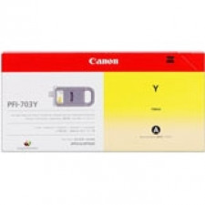 Canon PFI-703Y Yellow Ink 3-Pack - 3 X 700 Ml. Cartridges - for IPF810, IPF810Pro, IPF815, IPF820, IPF820Pro, IPF825