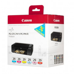 Canon PGI-29 (6-Pack) Cyan/Magenta/Yellow/Photo Cyan/Photo Magenta/Red Original Ink Cartridges 4873B005 for Canon Pixma Pro-1