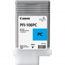 Canon PFI-106PC Photo Cyan Original Ink Cartridge (130 Ml) for Canon IPF-6300, IPF-6350, IPF-6400, IPF-6450