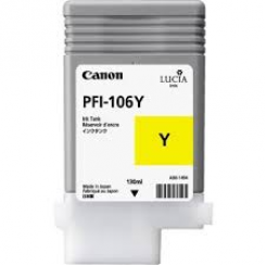 Canon PFI-106Y Yellow Original Ink Cartridge (130 Ml) for Canon IPF-6300, IPF-6350, IPF-6400, IPF-6450