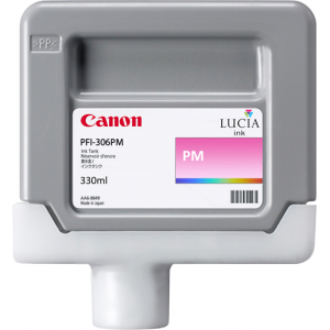 Canon PFI-306PM Photo Magenta Ink Cartridge (330 Ml.) - Original Canon pack for IPF8300, IPF8300s, IPF8400, IPF9400, IPF9400s