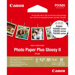Canon Photo Paper Plus Glossy II PP-201 - High-glossy - 270 micron - 89 x 89 mm - 265 g/m - 20 sheet(s) photo paper
