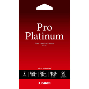 Canon Photo Paper Pro Platinum - 100 x 150 mm - 300 g/m - 20 sheet(s) photo paper - for PIXMA iP3600, MP240, MP480, MP620, MP980