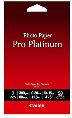 Canon Photo Paper Pro Platinum - 101.6 x 152.4 mm 50 sheet(s) photo paper - for PIXMA MG5720, MG5721, MG5722, MG6821, MG6822, MG7720, TS5020, TS6020, TS8020, TS9020