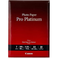 Canon Photo Paper Pro Platinum - Photo paper - A3 (297 x 420 mm) - 300 g/m2 - 20 sheet(s) - for PIXMA Pro9000, Pro9500