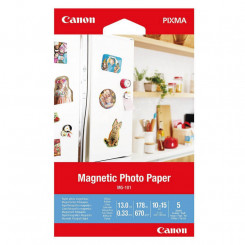 Canon Magnetic Photo Paper MG-101 - Glossy - 13 mil - 100 x 150 mm - 670 g/m - 178 lbs - 5 sheet(s) magnetic photo paper