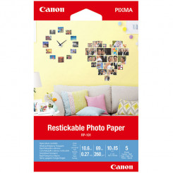 Canon Restickable Photo Paper RP-101 - Matte - removable adhesive - 10.6 mil - 100 x 150 mm - 260 g/m - 69 lbs - 5 sheet(s) photo stickers