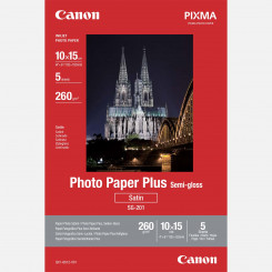 Canon SG-201 Semi-Gloss Satin Photo Inkjet Paper 1686B015 - 100 mm x 150 mm - 260 Gms/M2 - 5 Sheets Pack