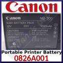 Canon NB-300 Nickel Metal Hydride 1000mAh Portable Printer Battery (0826A001) - Original Sealed Pack - Stock Clearance