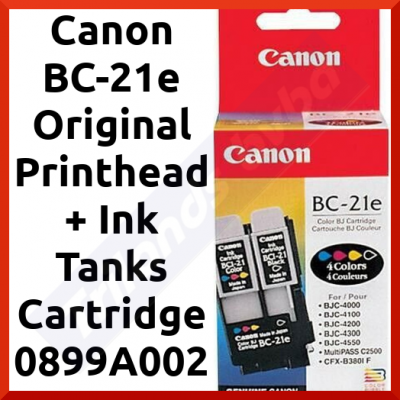 Canon BC-21e BLACK + COLOR ORIGINAL Ink Tank Printhead Cartridge