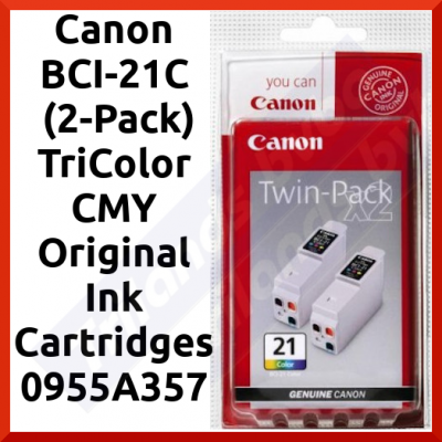 Canon BCI-21C Color (2-Ink Pack) Original Ink Cartridges (2 X 60 Pages)