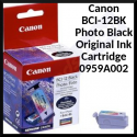 Canon BCI-12BK (0959A002) Original PHOTO BLACK Ink Cartridge (50 Pages)