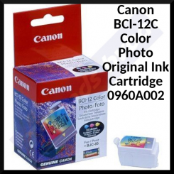 Canon BCI-12C (0960A002) Original PHOTO COLOR Ink Cartridge (20 Photos) - Clearance Price