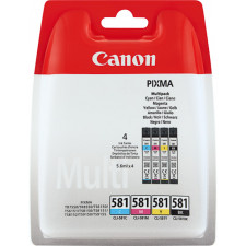 Canon CLI-581-XXL (4-XXL Ink CMYK Value Multipack) Original Extra High Yield XXL CYAN + XXL MAGENTA + XXL YELLOW + XXL BLACK Ink Cartridges 1998C006 (4 X 11.7 Ml.) 