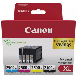 Canon PGI-2500XL CMYK (4-Ink Multipack) Black / CYAN / MAGENTA / YELLOW Original Ink Cartridges 9254B010