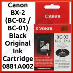 Canon BX-2 (0881A002) - BC-02 / BC-01 - Original BLACK Ink Cartridge (28 ML) - Clearance Price
