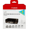 Canon PGI-29 (6-Pack) Grey/Light Grey/Dark Grey/Matte Black/Photo Black/Chroma Optimiser Original Ink Cartridges 4868B018 for Canon Pixma Pro-1