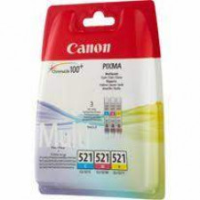 Canon CLI-521 C/M/Y Multi pack - 3-pack - yellow, cyan, magenta - original - ink tank - for PIXMA iP3600, iP4700, MP540, MP550, MP560, MP620, MP630, MP640, MP980, MP990, MX860, MX870