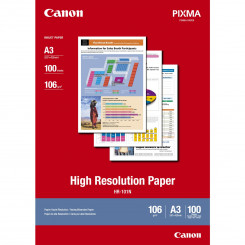 CANON HR-101N High Resolution Inkjet Paper 1033A005 - 106 Grams/m2 - (A3) 297 mm X 420 mm -  100 sheets Pack