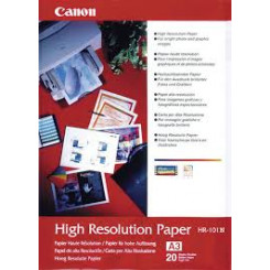 CANON HR-101N High Resolution Inkjet Paper 1033A006 - 106 Grams/m2 - (A3) 297 mm X 420 mm -  20 sheets Pack