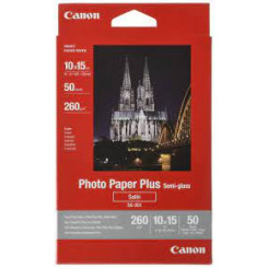 Canon SG-201 Semi-Gloss Satin Photo Inkjet Paper 1686B015 - 100 mm x 150 mm - 260 Gms/M2 - 50 Sheets Pack