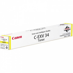 Canon C-EXV 34Y Yellow Original Toner Cartridge 3785B002 (19000 Pages) for Canon ImageRunner C2020, C2020i, C2020L, C2025i, C2030, C2030i, C3020L