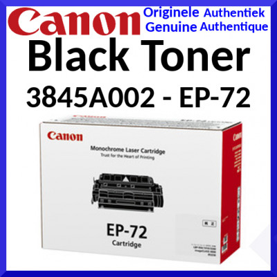 Canon EP-72 Black Original Toner Cartridge 3845A002 (20000 Pages)  for Canon LBP-1910, LBP-3260, HP LaserJet 8100 Series, LaserJet 8150 Series, Mopier 320 Series (HP 82X / HP C4182X)