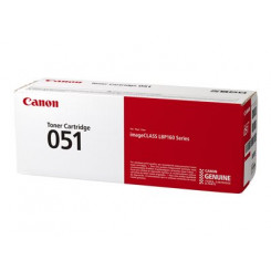 Canon 051 Black Original Toner Cartridge 2168C002 (1700 Pages) for Canon imageCLASS MF264, MF267, MF269; i-SENSYS LBP162, MF264, MF267, MF269; Satera LBP161