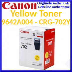 Canon 702Y Yellow Original Toner Cartridge 9642A004 (6000 Pages) for Canon I-SENSYS LBP-5960, LBP-5970, LBP-5975