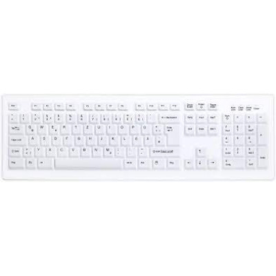 CHERRY AK-C8100F-U1-W USB keyboard with silicone membrane keyboard can be switched off disinfectable white 105 keys (DE) IP65