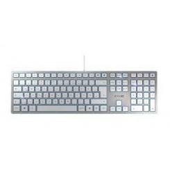 CHERRY KC 6000 SLIM Corded Keyboard - USB - SILVER (DE)