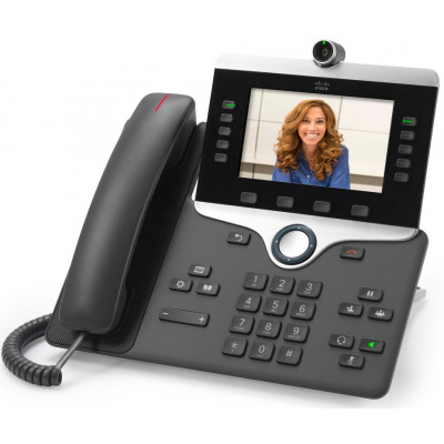 Cisco  IP Phone 8845 - IP video phone - digital camera, Bluetooth interface - SIP, SDP - 5 lines - charcoal 