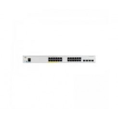 Cisco Catalyst 1000-24P-4G-L - Switch - Managed - 24 x 10/100/1000 (PoE+) + 4 x Gigabit SFP (uplink) - rack-mountable - PoE+ (195 W)