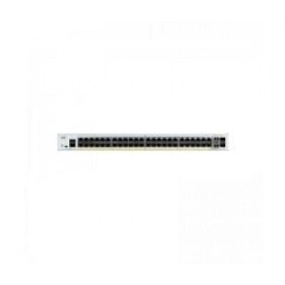Cisco Catalyst 1000-48P-4X-L - Switch - Managed - 24 x 10/100/1000 (PoE+) + 24 x 10/100/1000 + 4 x 10 Gigabit SFP+ (uplink) - rack-mountable - PoE+ (370 W)