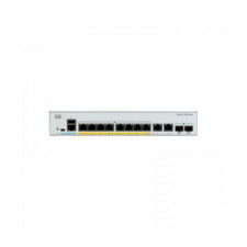 Cisco Catalyst 1000-8P-2G-L - Switch - Managed - 4 x 10/100/1000 (PoE+) + 4 x 10/100/1000 + 2 x combo Gigabit SFP (uplink) - rack-mountable - PoE+ (67 W)